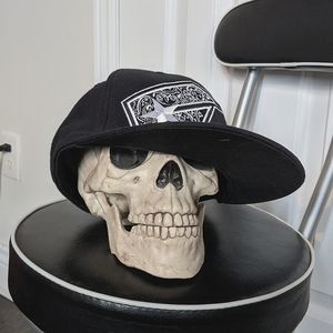 Famous Stars & Straps Flexfit Hat Black and White Y2K